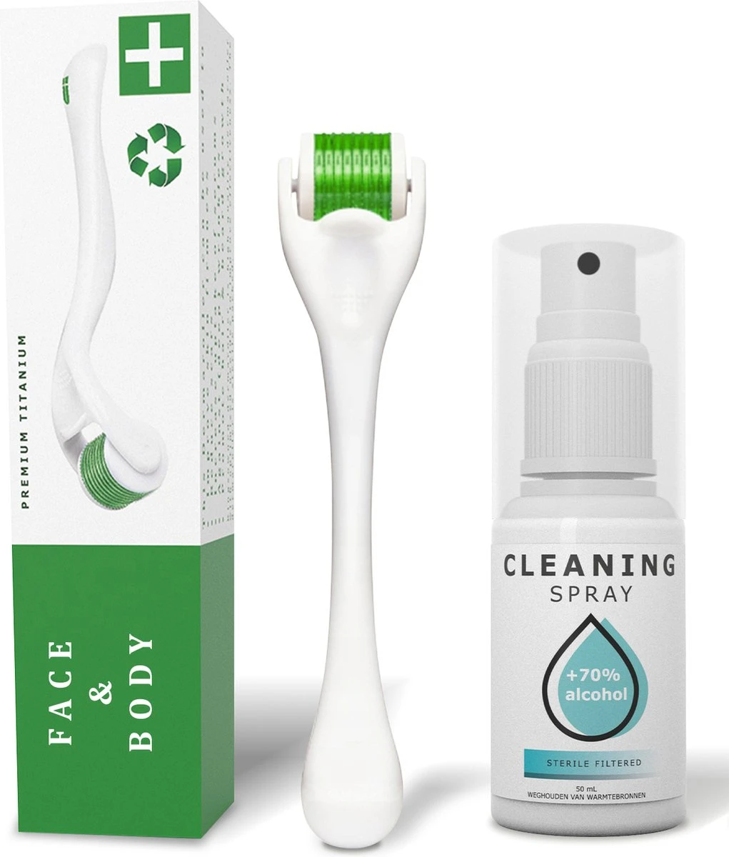 Dermaroller 1.5 Mm Met Cleaning Spray - 540 Naalden - Steriel Verpakt - Hoge Kwaliteit Chirurgisch Staal - Bewezen Effectief Tegen Rimpels, Acne Littekens, En Cellulitis & Stimulatie Van Haargroei Op De Hoofdhuid, Baardgroei 4 Dermaroller 1.5 Mm Met Cleaning Spray - 540 Naalden - Steriel Verpakt - Hoge Kwaliteit Chirurgisch Staal - Bewezen Effectief Tegen Rimpels, Acne Littekens, En Cellulitis & Stimulatie Van Haargroei Op De Hoofdhuid, Baardgroei - Afbeelding 2