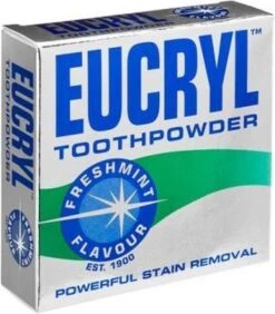 2 X Eucryl Poeder Mint 50 Gram Verwijdert Vlekken