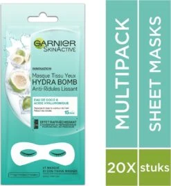 Garnier Skinactive Face Sheet Oogmasker - Kokosnoot En Hyaluronzuur - 5 Stuks - Voordeelverpakking -Verzorgingsproducten Verkoop 1104x1200 3