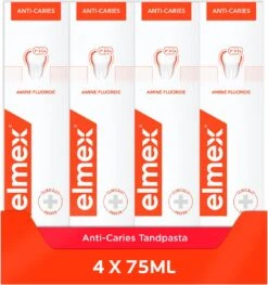 Elmex Anti Caries Tandpasta 4 X 75ml - Voordeelverpakking