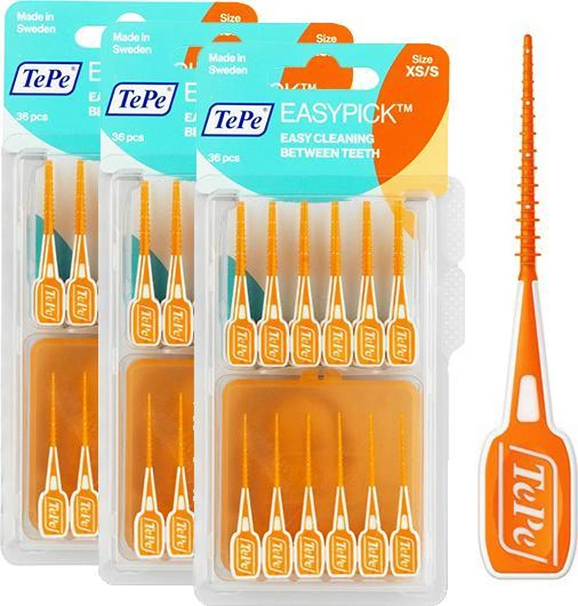 TePe Easypick XS/S Ragers - 3 X 36 Stuks 6 TePe Easypick XS/S Ragers - 3 X 36 Stuks - Afbeelding 4