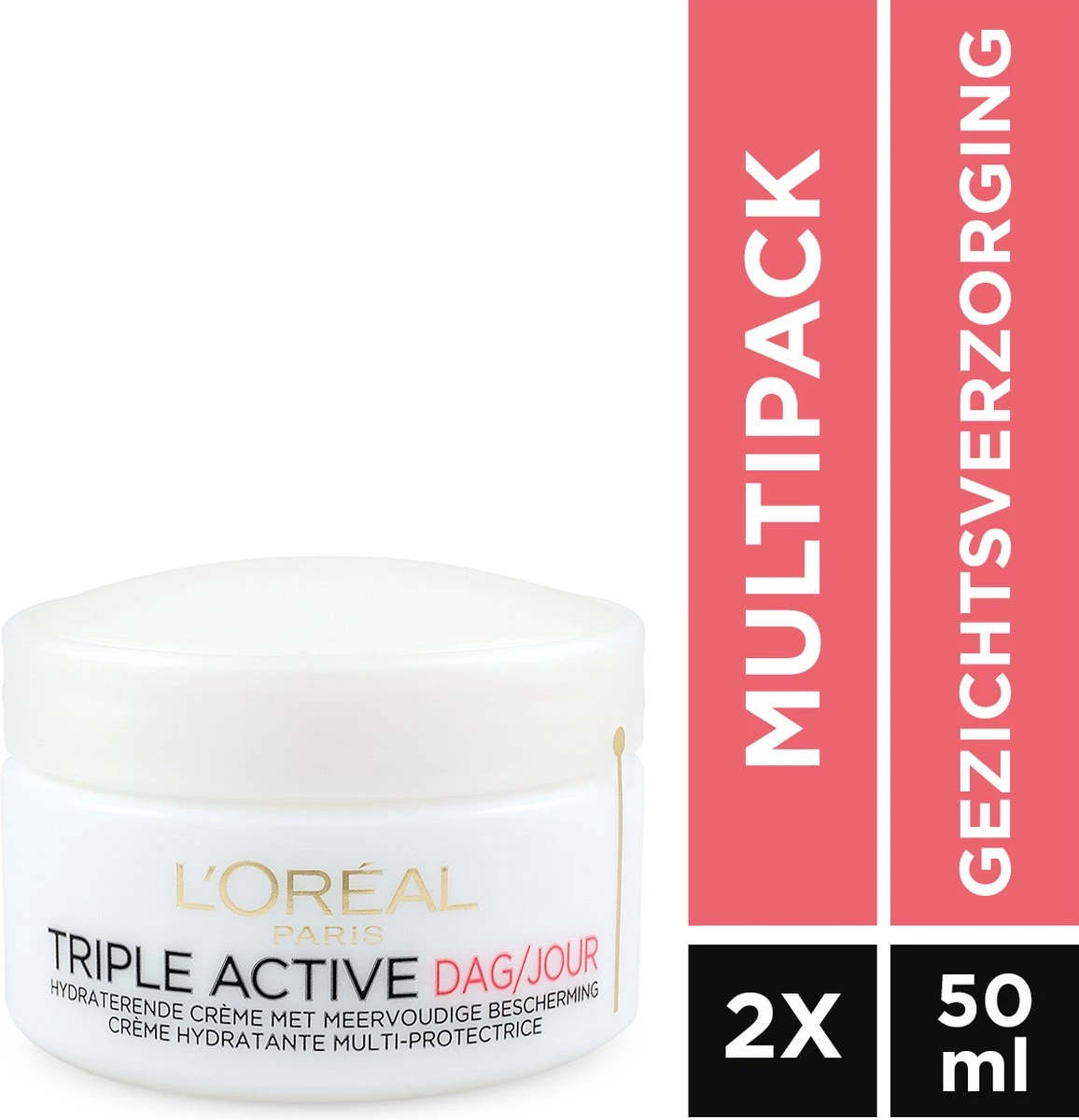 L'Oréal Paris Triple Active Dagcrème - 2 X 50 Ml - Voordeelverpakkking - Gecombineerde & Droge Huid 10 L'Oréal Paris Triple Active Dagcrème - 2 X 50 Ml - Voordeelverpakkking - Gecombineerde & Droge Huid - Afbeelding 8
