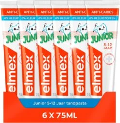 Elmex Junior 5-12 Jaar Kindertandpasta 6 X 75ml - Voordeelverpakking