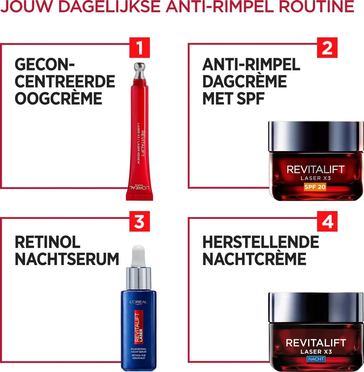 L’Oréal Paris Revitalift Laser X3 Retinol Night Serum - 30ml 12 L’Oréal Paris Revitalift Laser X3 Retinol Night Serum - 30ml - Afbeelding 10