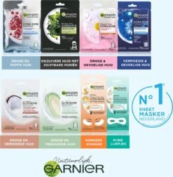 Garnier SkinActive Tissue Gezichtsmasker Hydraterend & Kalmerend - 1 Stuks -Verzorgingsproducten Verkoop 1177x1200 5