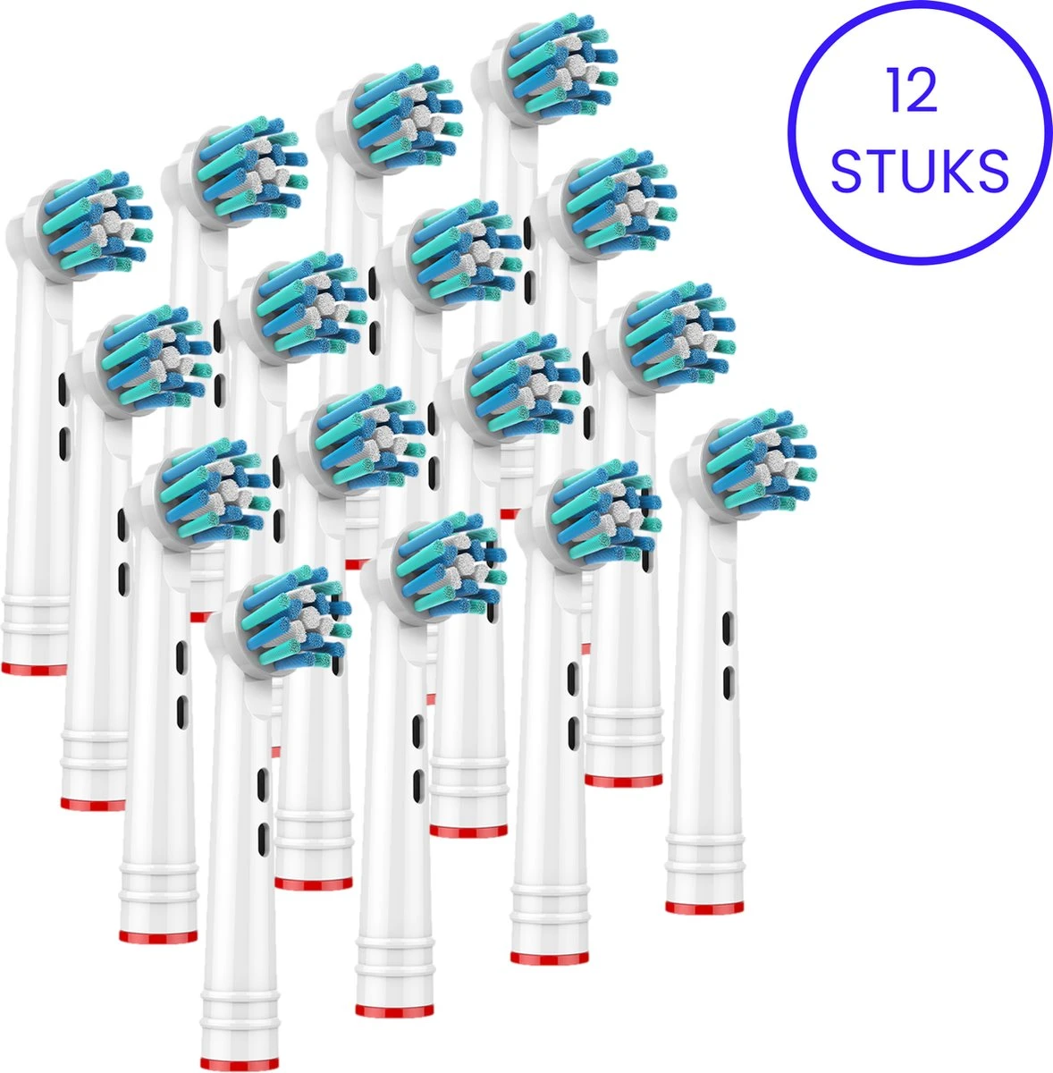 Cless® - Cross Action - 12 Stuks - Geschikt Voor Opzetborstel Oral-B Braun 3 Cless® - Cross Action - 12 Stuks - Geschikt Voor Opzetborstel Oral-B Braun
