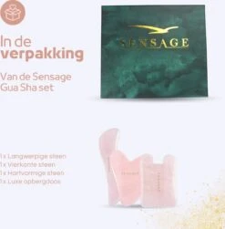 Sensage Gua Sha Set | 3-Delige Massage Set | 100% Natuurlijke Rozenkwarts Guasha Steen | Relax Anti Aging | Huidverzorging | Ontspanning | Gezichtsmassage | Lekkerder In Je Vel -Verzorgingsproducten Verkoop 1181x1200 3