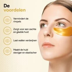 Collageen Oogmasker Tegen Wallen - 20 Paar (40 Stuks) - Gezichtsverzorging - Eye Oog Patches Pads - Goud -Verzorgingsproducten Verkoop 1196x1200 8