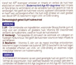 Biodermal Anti Age Dagcrème 40+ - Dagcrème Met Hyaluronzuur En Vitamine C - Met SPF15 - Anti Rimpel Creme Vrouwen - 50ml -Verzorgingsproducten Verkoop 1200x1027