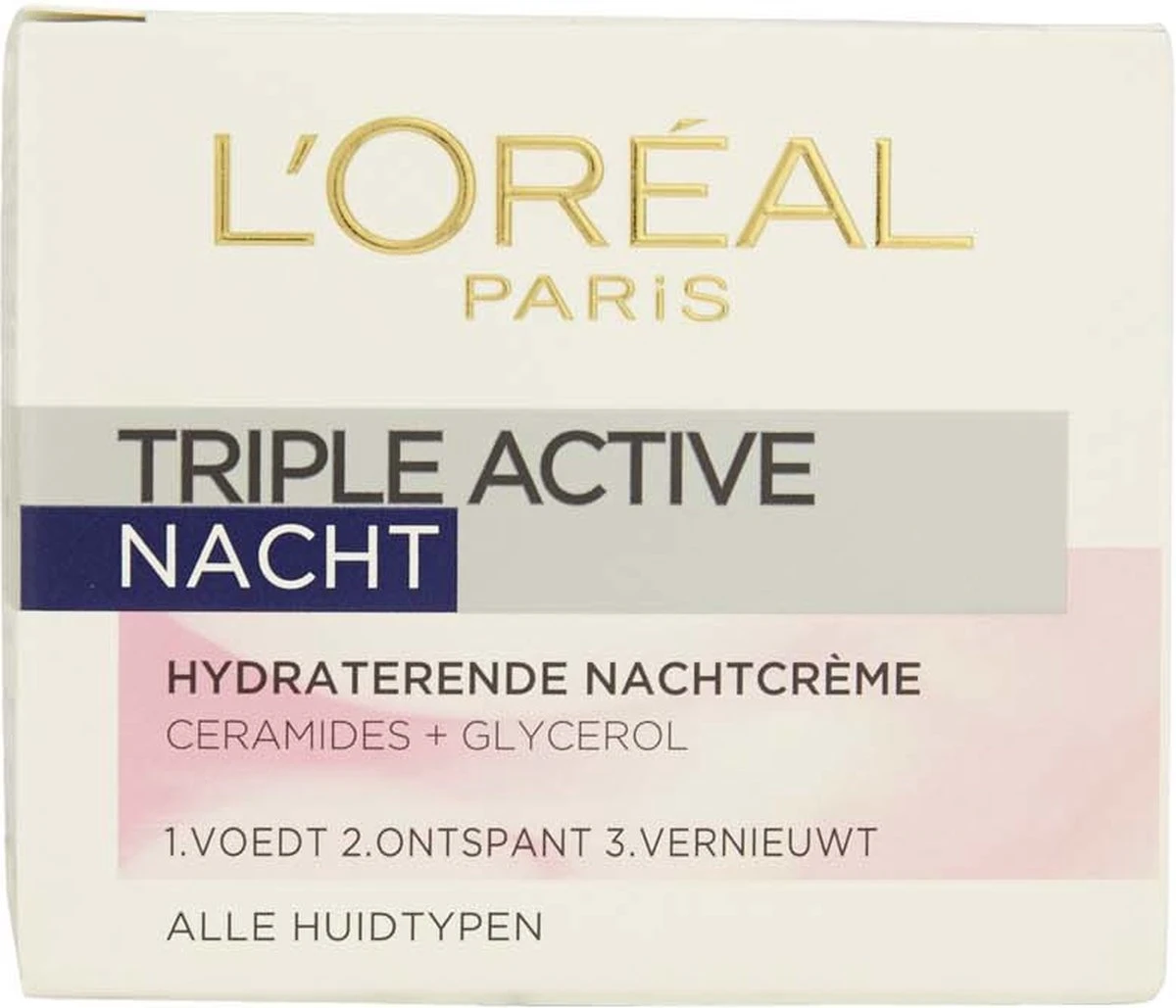 L’Oréal Paris Triple Active Nachtcrème - 50 Ml - Hydraterend 4 L’Oréal Paris Triple Active Nachtcrème - 50 Ml - Hydraterend - Afbeelding 2