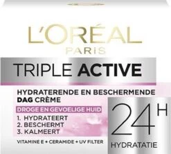 L'Oréal Paris Triple Active Dagcrème - 2 X 50 Ml - Voordeelverpakkking - Gecombineerde & Droge Huid 26 L'Oréal Paris Triple Active Dagcrème - 2 X 50 Ml - Voordeelverpakkking - Gecombineerde & Droge Huid -Verzorgingsproducten Verkoop 1200x1078 2