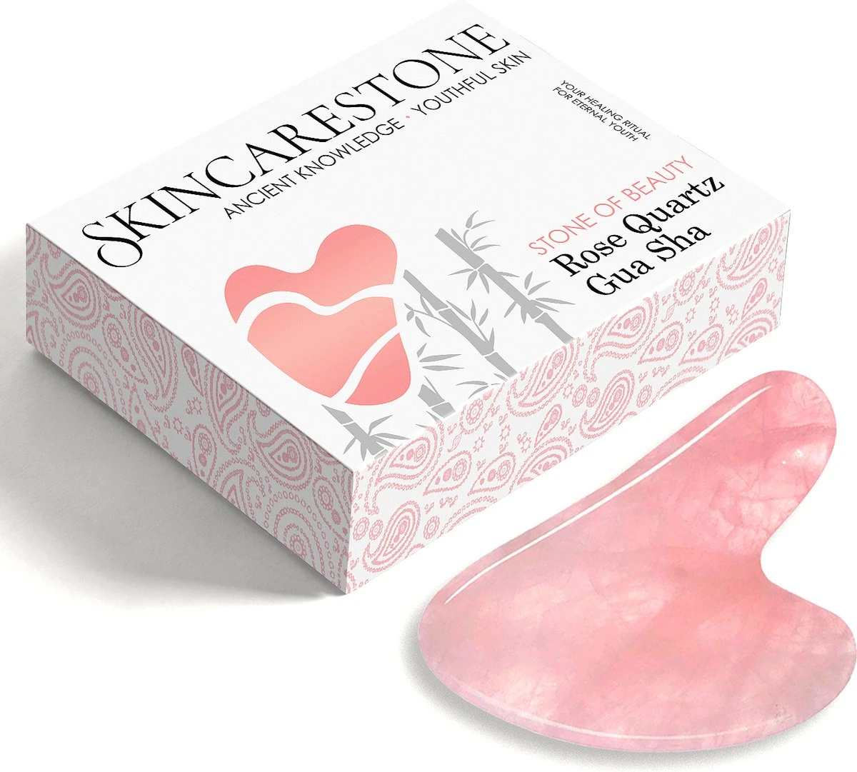 Merkloos Gua Sha Tool - 100% Rozenkwarts Steen - Inclusief Handleiding - Gezichtsmassage - Edelstenen 3 Merkloos Gua Sha Tool - 100% Rozenkwarts Steen - Inclusief Handleiding - Gezichtsmassage - Edelstenen