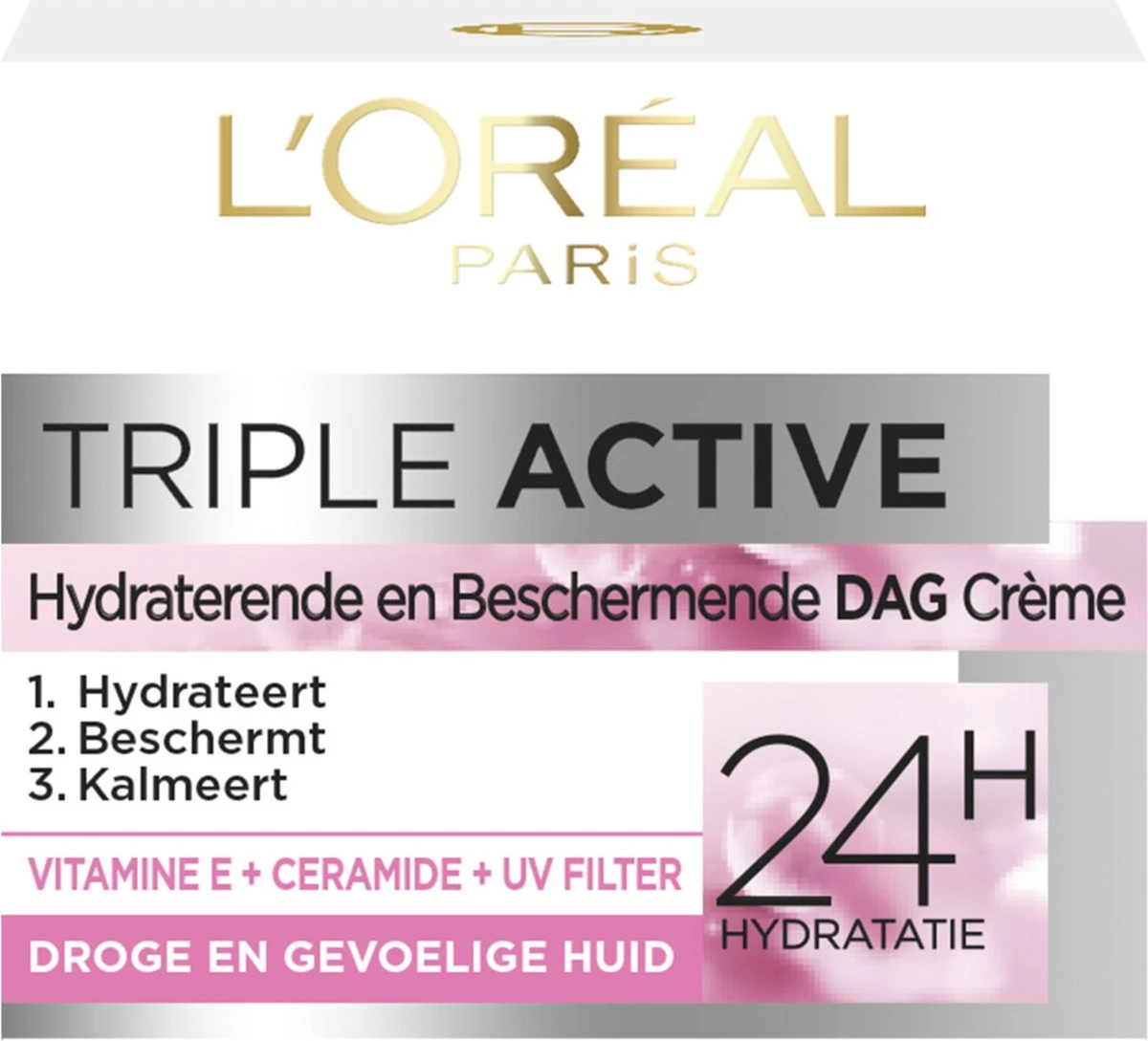 L'Oréal Paris Triple Active Dagcrème - 2 X 50 Ml - Voordeelverpakkking - Gecombineerde & Droge Huid 8 L'Oréal Paris Triple Active Dagcrème - 2 X 50 Ml - Voordeelverpakkking - Gecombineerde & Droge Huid - Afbeelding 6
