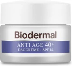 Biodermal Anti Age Dagcrème 40+ - Dagcrème Met Hyaluronzuur En Vitamine C - Met SPF15 - Anti Rimpel Creme Vrouwen - 50ml
