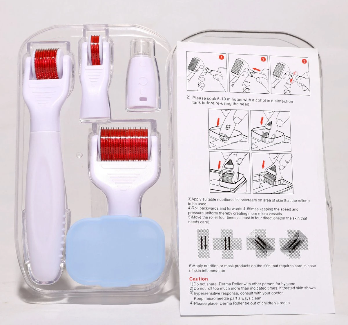 Merkloos Dermaroller Microneedling - 5 In 1 SET Gezichtsroller + GRATIS Vitamine C SERUM - Oogroller - Bodyroller - Dermastamp - Collageenbooster - Verbetert De Huid Conditie - Stimuleert Haargroei - Inclusief Reinigingsbakje - Tijdelijke Aanbieding!! OP = OP 4 Merkloos Dermaroller Microneedling - 5 In 1 SET Gezichtsroller + GRATIS Vitamine C SERUM - Oogroller - Bodyroller - Dermastamp - Collageenbooster - Verbetert De Huid Conditie - Stimuleert Haargroei - Inclusief Reinigingsbakje - Tijdelijke Aanbieding!! OP = OP - Afbeelding 2