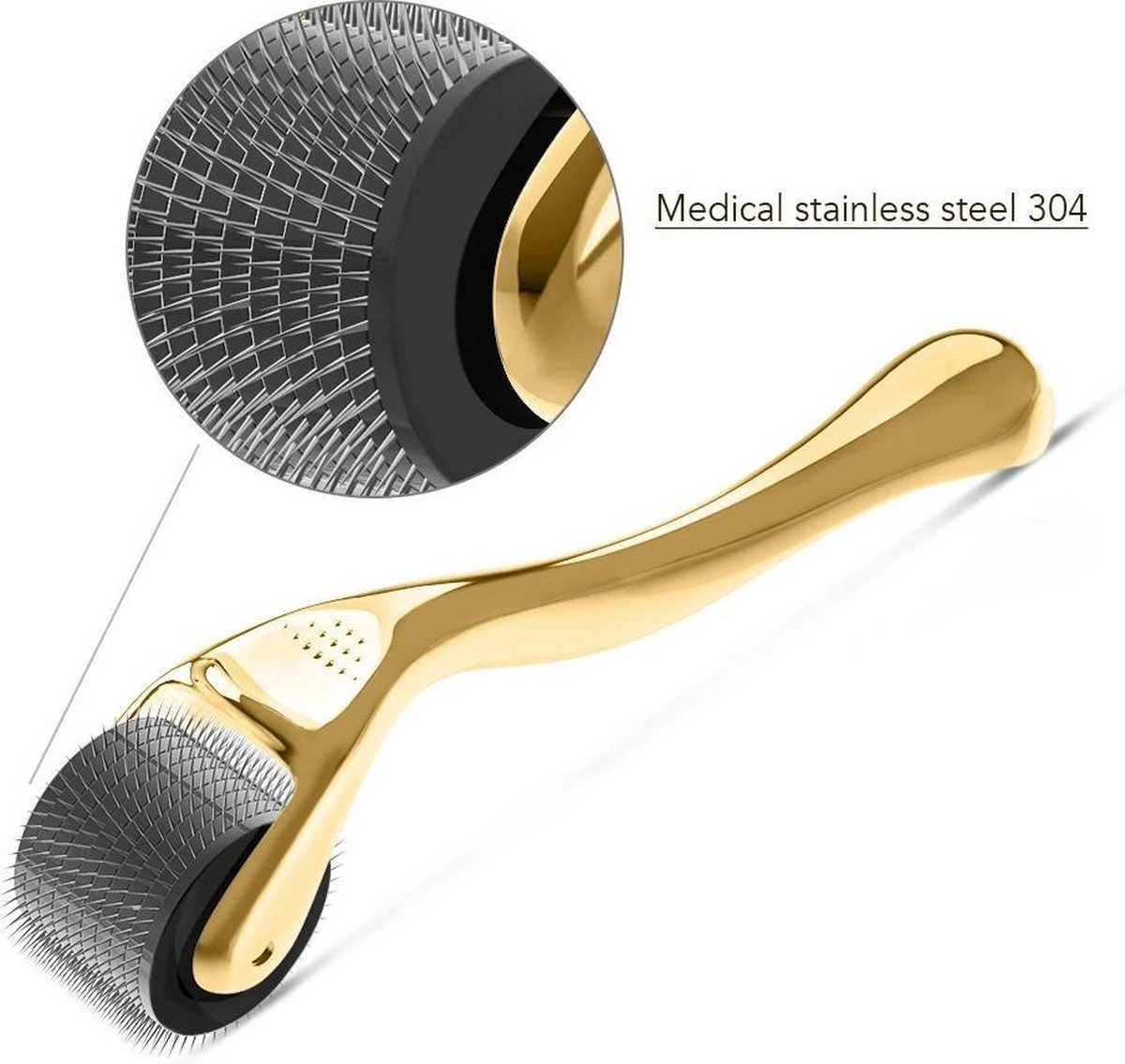 Merkloos Titanium Dermaroller 1.5 Mm Micro Naaldjes Goud Gezichtsroller Acne Rimpels Cellulitis Littekens Striae Haargroei 4 Merkloos Titanium Dermaroller 1.5 Mm Micro Naaldjes Goud Gezichtsroller Acne Rimpels Cellulitis Littekens Striae Haargroei - Afbeelding 2