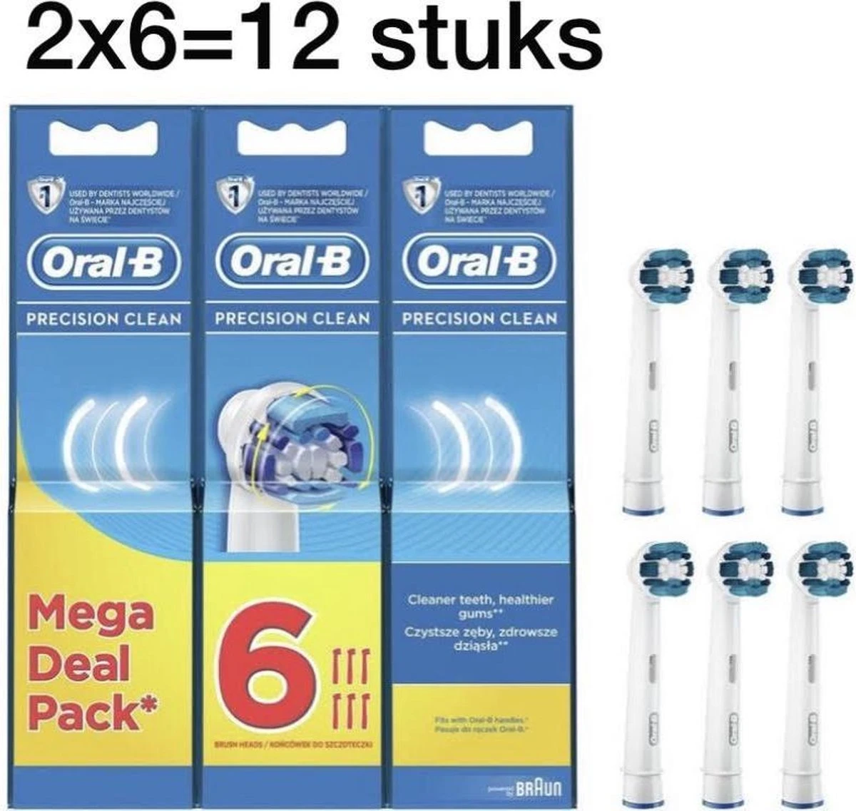 Oral B Precision Clean 12 Stuk. 2x6 6 Oral B Precision Clean 12 Stuk. 2x6 - Afbeelding 4