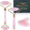 Sensage Rozenkwarts Roller Met Gua Sha Steen | Massage Jade Roller | 100% Natuurlijk Rose Quartz | Gezichtsroller | Face Roller | Roller | Gezichtsmassage | 4-delige Beauty Set 1 Sensage Rozenkwarts Roller Met Gua Sha Steen | Massage Jade Roller | 100% Natuurlijk Rose Quartz | Gezichtsroller | Face Roller | Roller | Gezichtsmassage | 4-delige Beauty Set -Verzorgingsproducten Verkoop 1200x1150 3