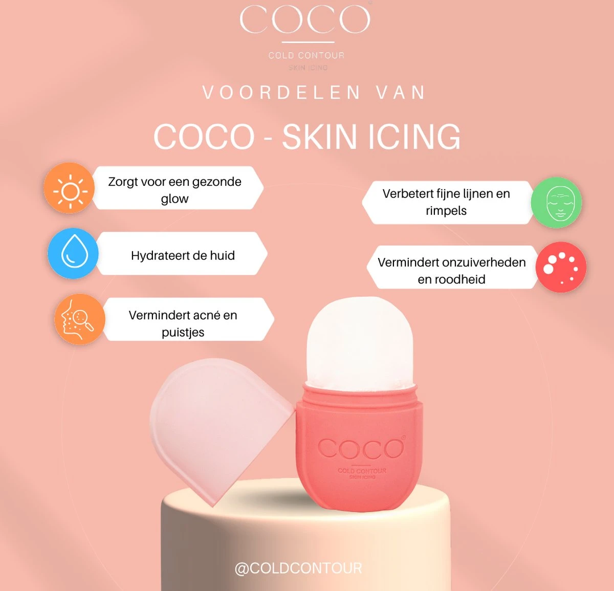 COLDCONTOUR - Skin Ice Roller Gezicht- Facial Icing- Roze - Aftersun- Cadeautip - Anti Rimpel- Ice Globes - Ijs Gezicht - Gezichtsmassage Roller - Huidverjongingsapparaat - Anti Aging- Cadeau 15 COLDCONTOUR - Skin Ice Roller Gezicht- Facial Icing- Roze - Aftersun- Cadeautip - Anti Rimpel- Ice Globes - Ijs Gezicht - Gezichtsmassage Roller - Huidverjongingsapparaat - Anti Aging- Cadeau - Afbeelding 13
