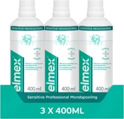 Elmex Mondwater Sensitive Professional - 3 X 400 Ml - Voordeelverpakking