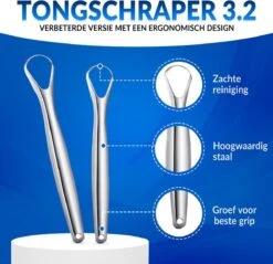 RVS Tongschraper Set - 4 Stuks - Mondverzorging - Tongreiniger, Tongborstel & Tong Schraper -Verzorgingsproducten Verkoop 1200x1162 3
