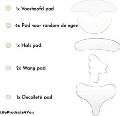 Merkloos LifeProducts4You Anti Rimpel Beauty Pads 11-delige Set - Eye Pads - Huidverzorging - Anti Aging - Tegen Rimpels En Lijntjes – Gezicht, Decolleté En Hals - Herbruikbaar - Neutraal - Hypoallergeen -Verzorgingsproducten Verkoop 1200x1163 5