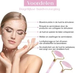 Sensage Rozenkwarts Roller Met Gua Sha Steen | Massage Jade Roller | 100% Natuurlijk Rose Quartz | Gezichtsroller | Face Roller | Roller | Gezichtsmassage | 4-delige Beauty Set -Verzorgingsproducten Verkoop 1200x1167 4
