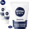 NIVEA MEN Sensitive Dagcrème - Voor De Gevoelige Huid - 2 X 75 Ml - Voordeelverpakking -Verzorgingsproducten Verkoop 1200x1168 4