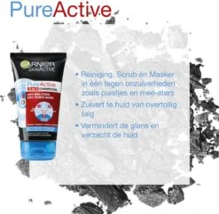 Garnier SkinActive PureActive 3in1 Gezichtsmasker Met Charcoal - 3 X 150 Ml -Verzorgingsproducten Verkoop 1200x1171 7