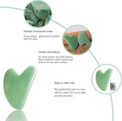Merkloos Euhomerce Jade Guasha Schraper-Inclusief Reiszakje - Gua Sha Tool Voor Uw Skincare Routine - Jade Steen- Rose Quartz Roller - 100% Rozenkwarts Steen Van Hoge Kwaliteit - Xiuyan -Verzorgingsproducten Verkoop 1200x1185 3