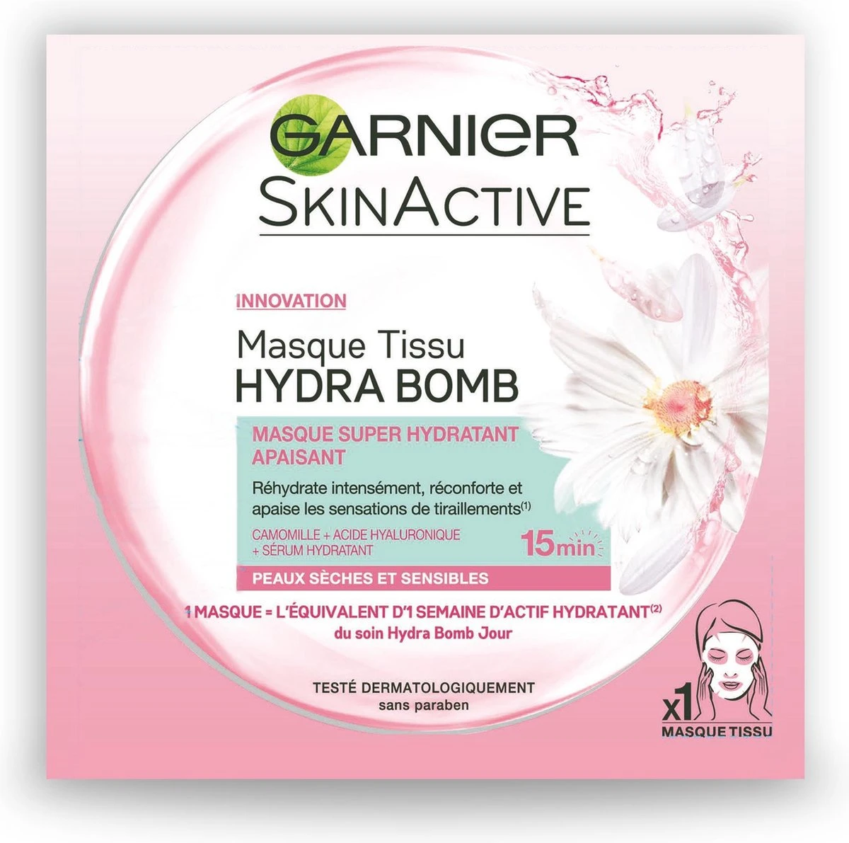 Garnier SkinActive Tissue Gezichtsmasker Hydraterend & Kalmerend - 1 Stuks 11 Garnier SkinActive Tissue Gezichtsmasker Hydraterend & Kalmerend - 1 Stuks - Afbeelding 9