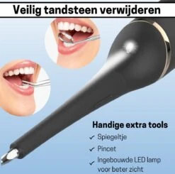 BOME Tandsteen Verwijderaar - 3 Opzetstukken - Tandplak Verwijderaar - Inclusief Spiegel En Pincet - 3 Standen -Verzorgingsproducten Verkoop 1200x1192