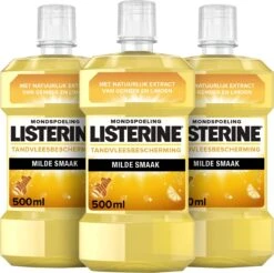 LISTERINE Fresh Ginger & Lime Mondwater, Met Gember- En Limoenextract, Mondspoeling Zonder Alcohol, Voor Een Frisse Adem, 3 X 500 Ml -Verzorgingsproducten Verkoop 1200x1194 1