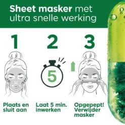 Garnier SkinActive Ampul Sheet Mask Met Boerenkool & Niacinamide - 5 Stuks 16 Garnier SkinActive Ampul Sheet Mask Met Boerenkool & Niacinamide - 5 Stuks -Verzorgingsproducten Verkoop 1200x1198 13