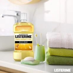 LISTERINE Fresh Ginger & Lime Mondwater, Met Gember- En Limoenextract, Mondspoeling Zonder Alcohol, Voor Een Frisse Adem, 3 X 500 Ml -Verzorgingsproducten Verkoop 1200x1200 120