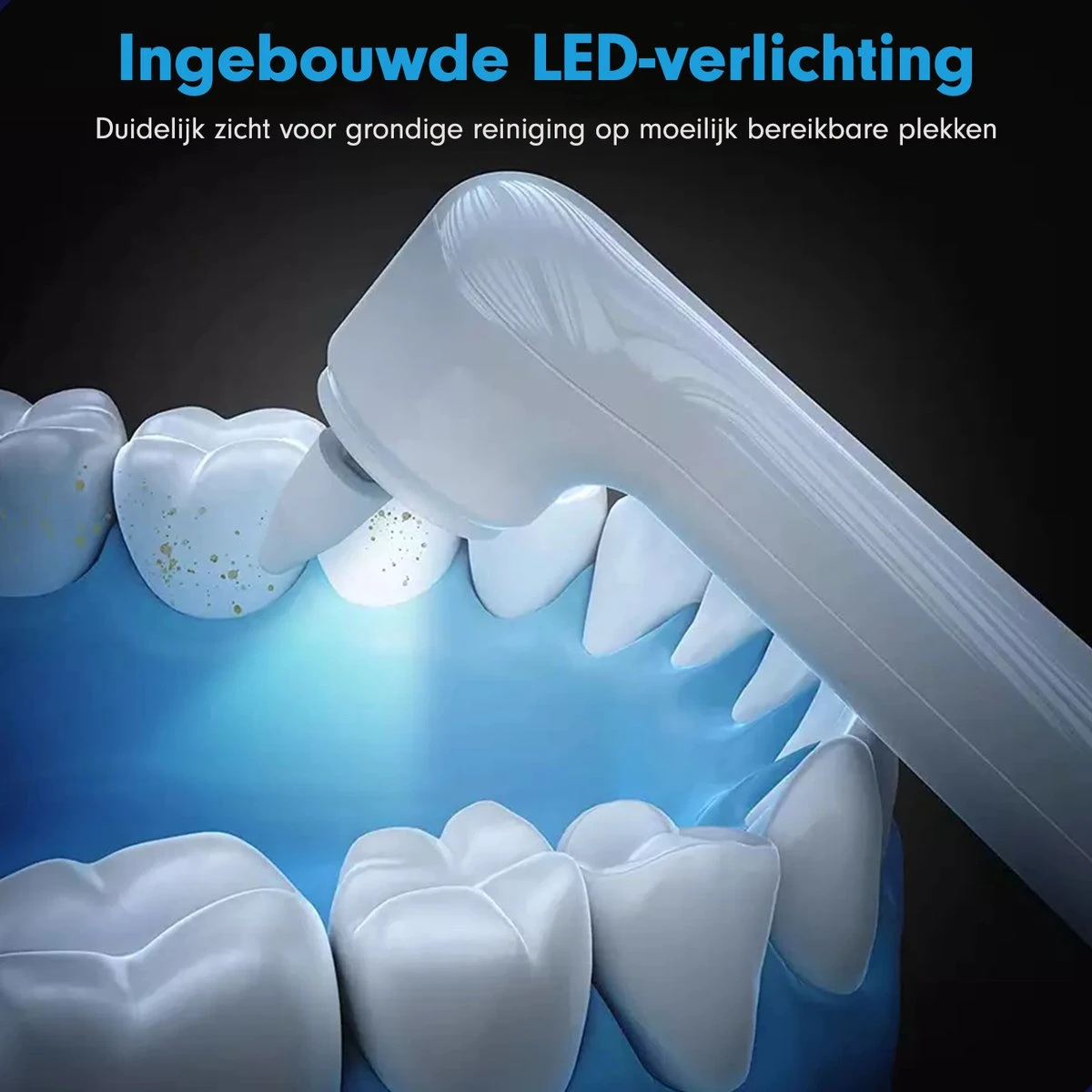 DEN-T® PRO P350 Elektrische Tandenpolijster - Wit - 5 Standen - 5 Opzetstukken - Polijstmachine - Polijstset - Tanden Polijsten - 6 DEN-T® PRO P350 Elektrische Tandenpolijster - Wit - 5 Standen - 5 Opzetstukken - Polijstmachine - Polijstset - Tanden Polijsten - - Afbeelding 4