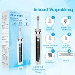 DEN-T® PRO P350 Elektrische Tandenpolijster - Wit - 5 Standen - 5 Opzetstukken - Polijstmachine - Polijstset - Tanden Polijsten - 16 DEN-T® PRO P350 Elektrische Tandenpolijster - Wit - 5 Standen - 5 Opzetstukken - Polijstmachine - Polijstset - Tanden Polijsten - -Verzorgingsproducten Verkoop 1200x1200 154