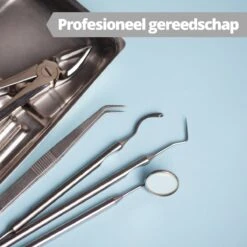 AdroitGoods 7 Delige RVS Tandarts Setje - Incl Haakje En Spiegel - Tandenstokers - Tandplak - Gebit Verzorging Setje -Verzorgingsproducten Verkoop 1200x1200 298