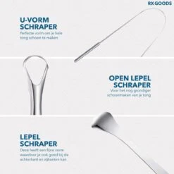 RX Goods RVS Tongschraper Voor Mondverzorging – 4 Stuks – Tongreiniger, Tongborstel & Tong Schraper – Duurzaam & Herbruikbaar -Verzorgingsproducten Verkoop 1200x1200 340