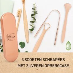 Nutty Green 3-Delige Tongschraper Set Inclusief Opbergcase - Tongreiniging Mondverzorging - Tongreiniger Mondhygiëne - RVS Schraper Voor Schone Tong Reiniging - Tongborstel Tegen Slechte Adem - Zero Waste Lifestyle -Verzorgingsproducten Verkoop 1200x1200 344