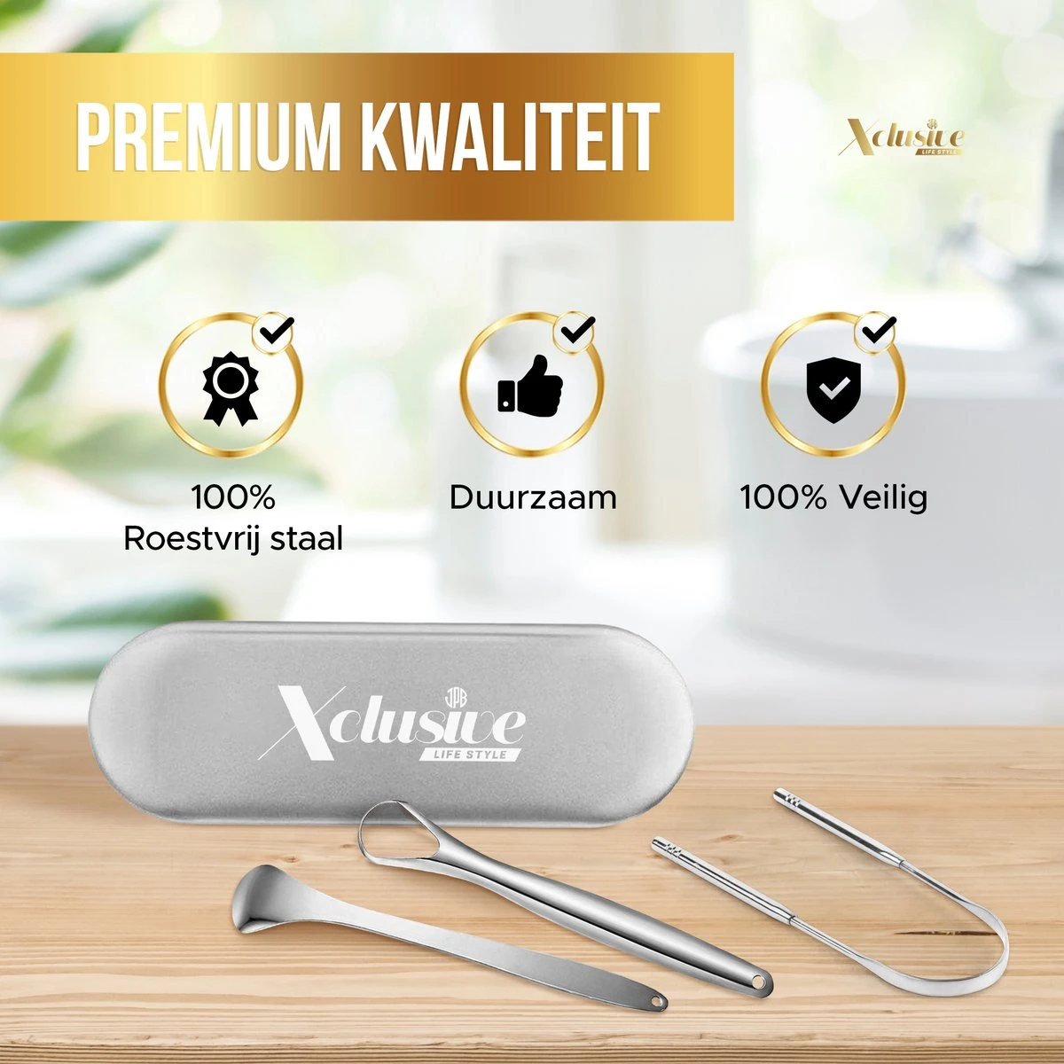 Xclusive-lifestyle® - Luxe RVS Tongschraperset - 4-Delige Professionele Tongreiniger - Mondverzorging - Mondhygiëne - Herbruikbaar En Duurzaam - Ayurveda - Aanbevolen Door Tandartsen 7 Xclusive-lifestyle® - Luxe RVS Tongschraperset - 4-Delige Professionele Tongreiniger - Mondverzorging - Mondhygiëne - Herbruikbaar En Duurzaam - Ayurveda - Aanbevolen Door Tandartsen - Afbeelding 5