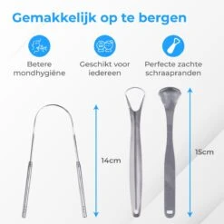 Nuvance - Professionele Tongschraper - 3 In 1 Set - Voor Mondverzorging - Tongreiniger - Tong Schraper - Tongue Scraper - RVS 16 Nuvance - Professionele Tongschraper - 3 In 1 Set - Voor Mondverzorging - Tongreiniger - Tong Schraper - Tongue Scraper - RVS -Verzorgingsproducten Verkoop 1200x1200 364