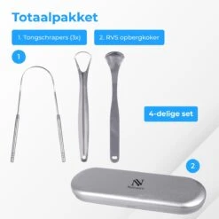 Nuvance - Professionele Tongschraper - 3 In 1 Set - Voor Mondverzorging - Tongreiniger - Tong Schraper - Tongue Scraper - RVS 17 Nuvance - Professionele Tongschraper - 3 In 1 Set - Voor Mondverzorging - Tongreiniger - Tong Schraper - Tongue Scraper - RVS -Verzorgingsproducten Verkoop 1200x1200 365