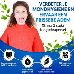 RVS Tongschraper Set - 4 Stuks - Mondverzorging - Tongreiniger, Tongborstel & Tong Schraper -Verzorgingsproducten Verkoop 1200x1200 378