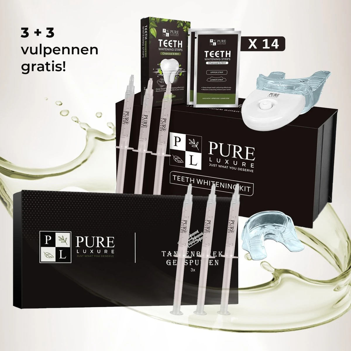 Tandenbleekset INCL. 14 Whitening Strips En 6 Gelpennen - ZONDER PEROXIDE - Teeth Whitening Kit - Tandenbleekset Met Ebook En Nederlandse Handleiding - Tandenblekers - Valentijnsdag Cadeau 3 Tandenbleekset INCL. 14 Whitening Strips En 6 Gelpennen - ZONDER PEROXIDE - Teeth Whitening Kit - Tandenbleekset Met Ebook En Nederlandse Handleiding - Tandenblekers - Valentijnsdag Cadeau