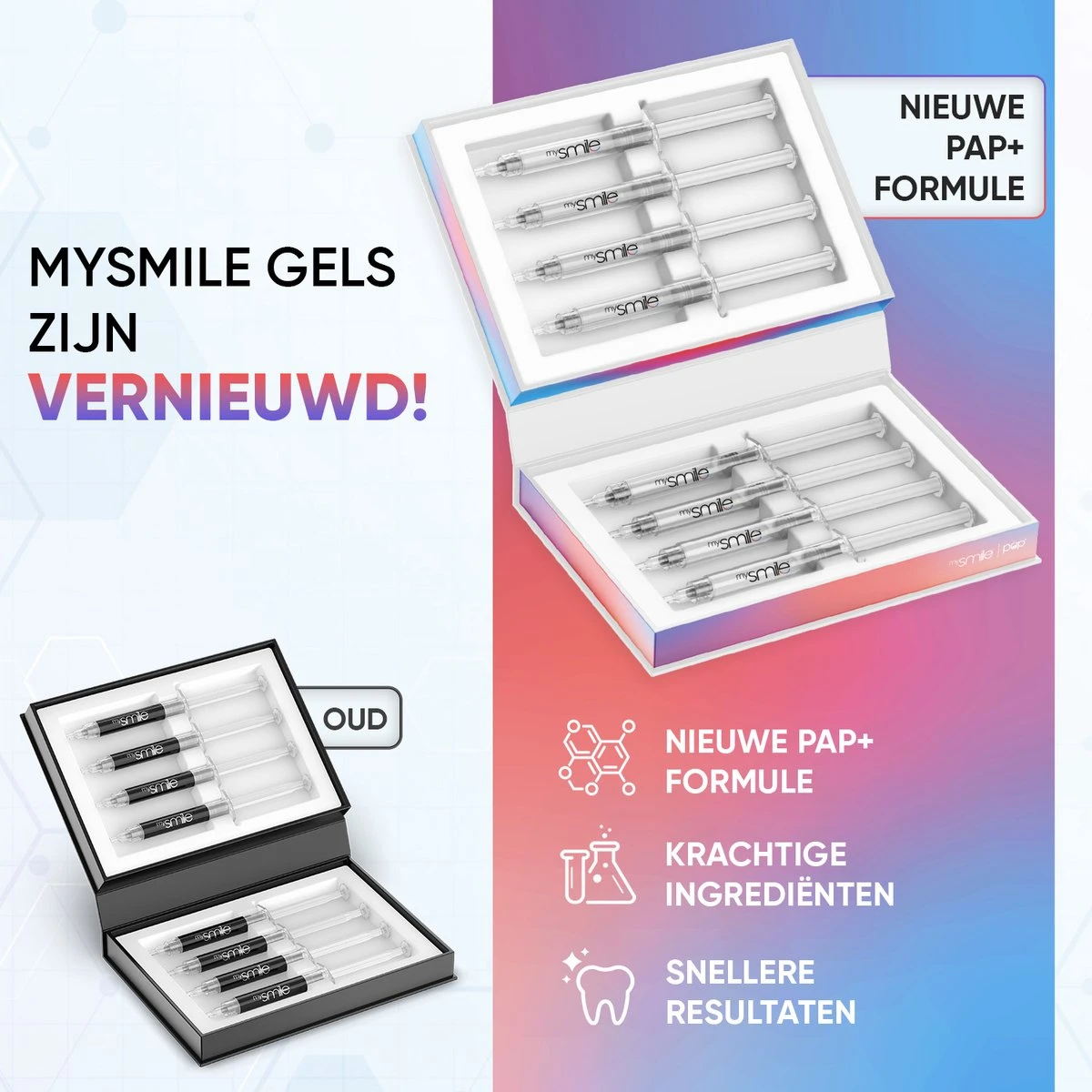 MySmile Navullingen - 8x PAP+ Gels Voor De MySmile Tandenbleek Kit 4 MySmile Navullingen - 8x PAP+ Gels Voor De MySmile Tandenbleek Kit - Afbeelding 2