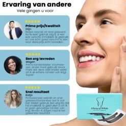 Glory Of White - Professionele Tandenbleek Strips - 28 Strips - Teeth Whitening Strips - Wittere Tanden - Zonder Peroxide - Tanden Bleken -Verzorgingsproducten Verkoop 1200x1200 484