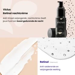Vicius® - Nachtcrème Voor Vrouwen - Retinol - Anti Rimpel Crème - Hydraterende Gezichtscrème - 50ml -Verzorgingsproducten Verkoop 1200x1200 553