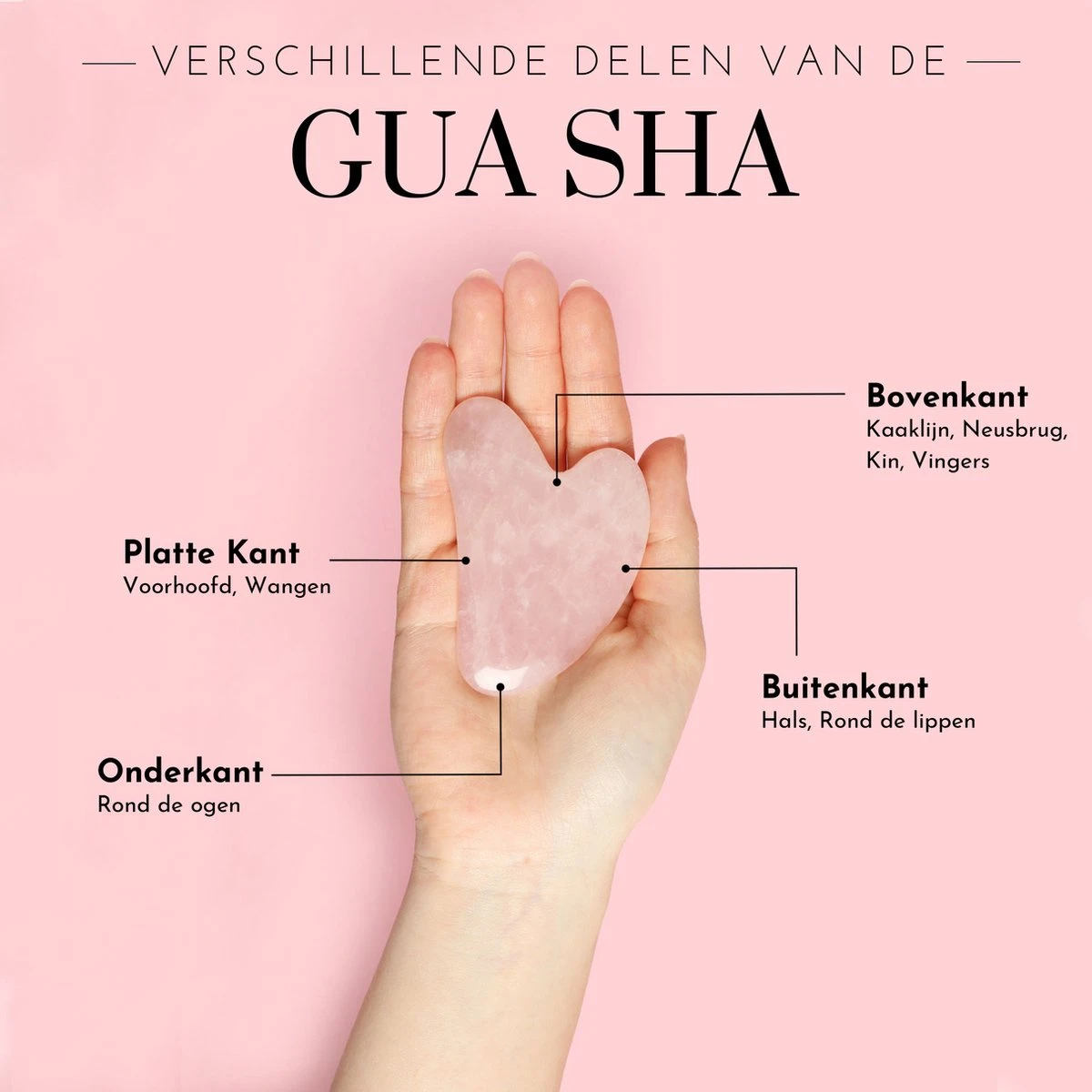 Merkloos Gua Sha Tool - 100% Rozenkwarts Steen - Inclusief Handleiding - Gezichtsmassage - Edelstenen 4 Merkloos Gua Sha Tool - 100% Rozenkwarts Steen - Inclusief Handleiding - Gezichtsmassage - Edelstenen - Afbeelding 2