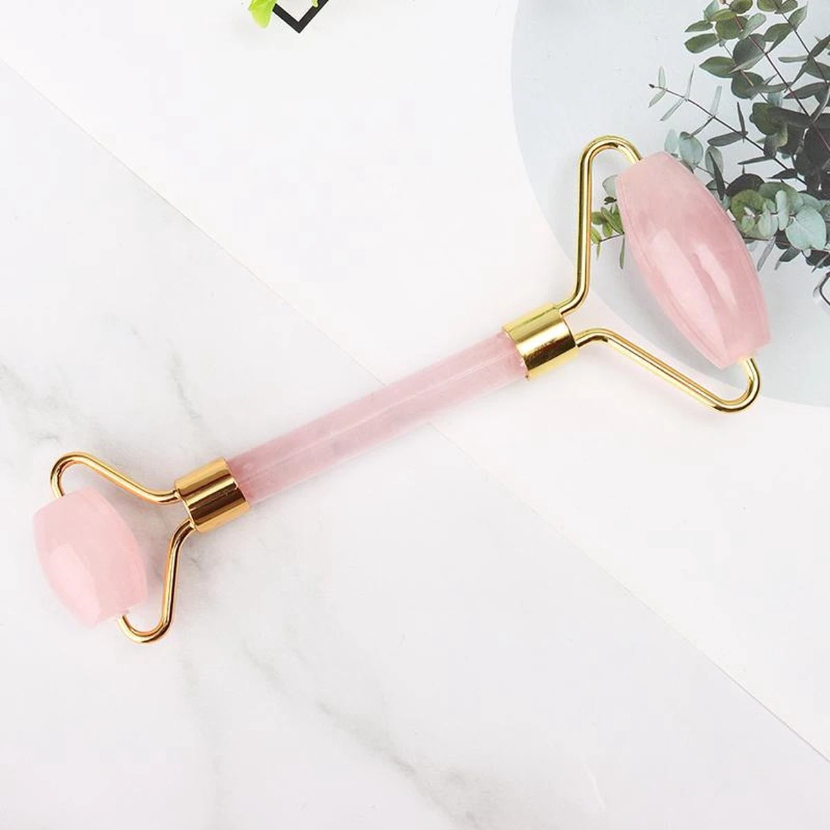Rose Quartz Jade Roller - Gezichtsroller - Massage Roller Gezicht 3 Rose Quartz Jade Roller - Gezichtsroller - Massage Roller Gezicht